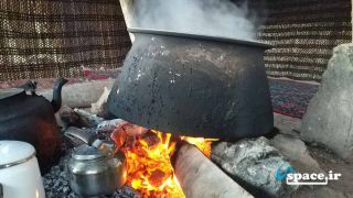 پخت غذاهای هیزمی در مدرسه طبیعت و اقامتگاه بوم گردی کیکم - کرمانشاه